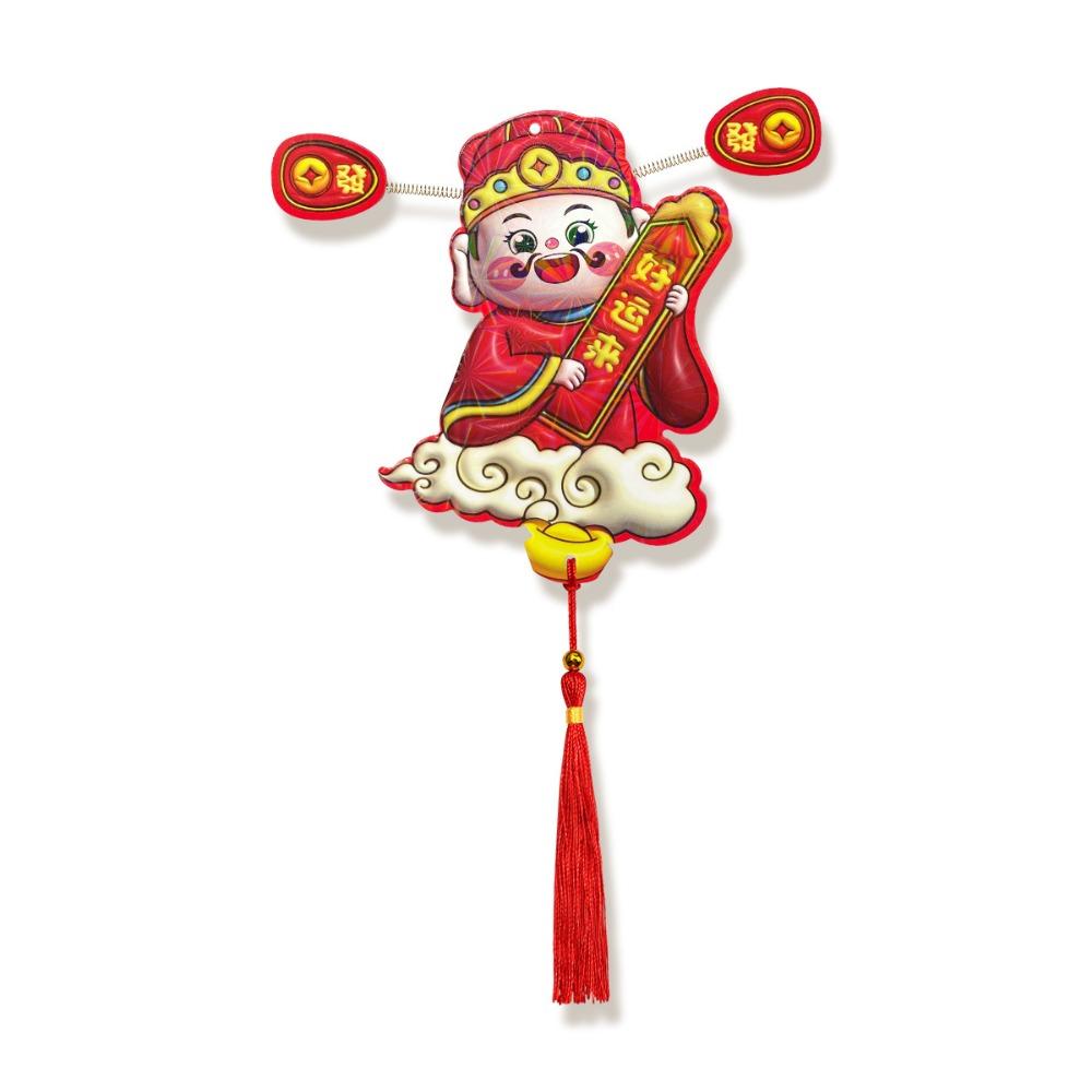 Niedliche chinesische Gott des Reichtums Kühlschrankmagnete Traditionelles festliches Schlangenjahr Hängeanhänger Frühlingsöhrchen Cartoon