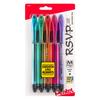 Pentel Kolorowy Długopis Średni Czarny R.S.V.P. Pióra, Stalówka, Atrament, 5-pak (BK91RDBP5M)