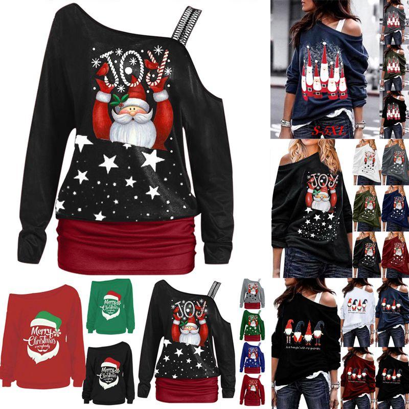 Stylowy damski sweter świąteczny o luźnym kroju na okres świąteczny