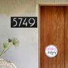 Custom Copper Art Nouveau House Number Sign Floral Vertical Wall Sculpture