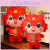2024 Dragon Year Lucky Mascot Plush Doll Red 20cm 26cm 32cm 38cm 48cm 60cm
