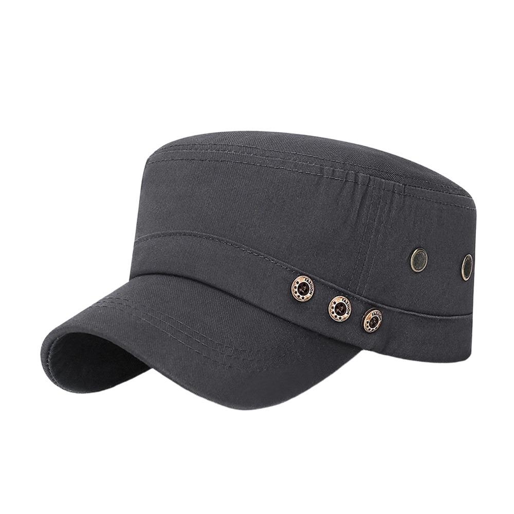 Fashion Anti-UV Fishing Hat Casual Cotton Sun Hat Outdoor Sunscreen Retro Flat Top Hat Spring Summer