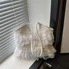 Sac fourre-tout en dentelle de niche nouveau sac fourre-tout simple de grande valeur tendance polyvalent sac à bandoulière messager pour les trajets domicile-travail