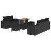 Garden Sofa Set 8 pcs Black Poly Rattan