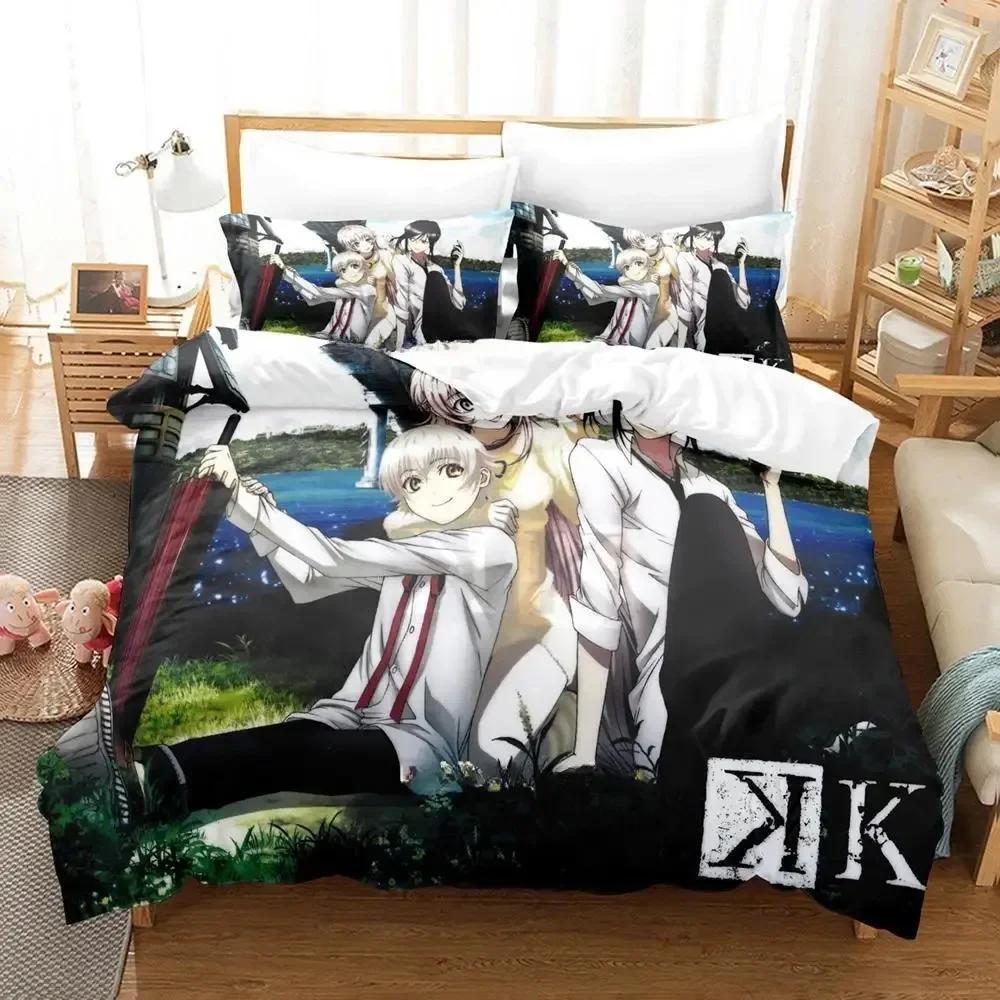 K project Mikoto Suoh No Blod! No Bone! No Ash! Beding Set Printed With Pilowcase Bed Soft Duvet Cover Soft Quen Super King-Sized Dimensionsd