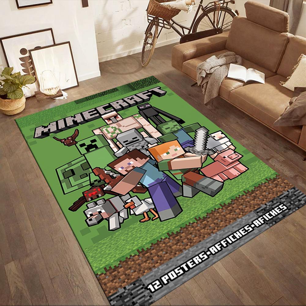 Minecraft 437 Floor Mat Design for Entryway Decorate Room Playrooms Dining Room Antislip Carpet Anime Office Decor