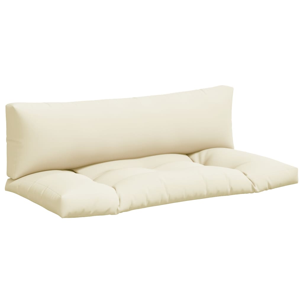 Vidaxl Pallet Cushions, 2 Pcs, Cream, Fabric
