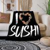 Food Theme Classic Japanese Sushi Printed Blanket Home Bed Sofa Chair Office Nap Shawl Blanket Fun Gifts for Family and Friends
