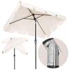 Garden Parasol - Springos® - Rectangular 240 Cm - Tiltable - Manual Crank - Ecru