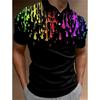 Nowa Modna Męska Koszulka Polo 3D Nadruk Tęczowa Grafika Krótki Rękaw T-shirt Męski Luźny Oversize Koszulka Golfowa Top Streetwear