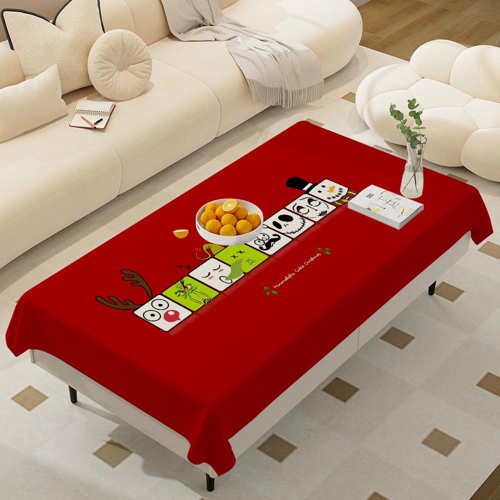 Cartoon The G-Grinchs Rectangle Waterproof Tablecloth Party Decor Farmhouse Kitchen Dining Table Cloth Wedding Decorations