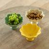 Lotus Pedestal Ceramic Snack Plate Exquisite Dessert Dish Chinese Style Tea Break Pastry Serving Tray Decorative