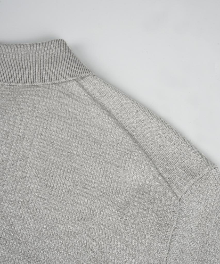 BIRBANTE Soft Washable Two-Tone Collared Knit - Ivory