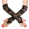 1 Pairs Lace Embroidered Hollow-Out Hook Finger Gloves Women Sun Protection Thin Arm Sleeve Nightclub Sexy Accessories Cosplay High Quality