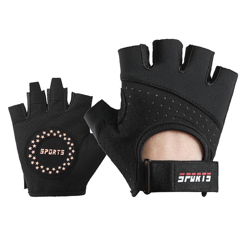 Women's Fitness Gloves for Summer Thin Non Slip Wear Resistant Iron Resisting Exercise Anti Cocooning Half Finger Men's Sports Cycling Gloves