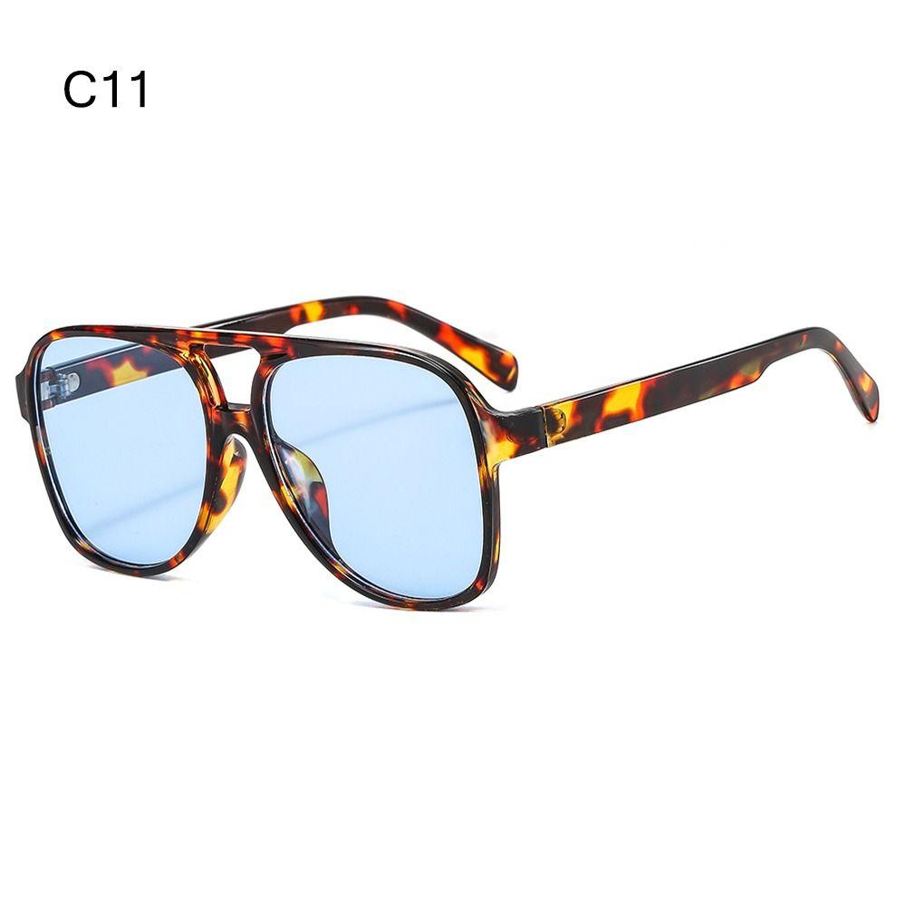 Retro Double Bridge Oversized Pilot Sunglasses Uv400 Protection Classic 70S Sun Glasses Yellow Driving Eyewear For Women & Men