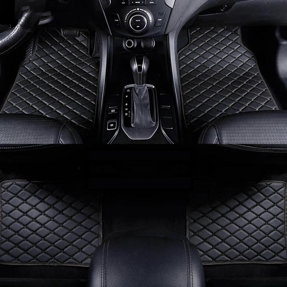 Universal Size Artificial Leather Car Floor Mats for SKODA Octavia Kodiaq Superb Wagon Fabia Rapid Combi Karop Car Accessories