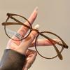 Lunettes Rondes Confort Ultra-Léger pour Femmes Sans Correction Lumière Bleue Décoratives Verres Clairs pour Bureau Étudiant Lifestyle