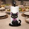 Black Cat Shape Desktop Tissue Holder Vertical Storage Towel Holder Storage Rack  Kitchen Use