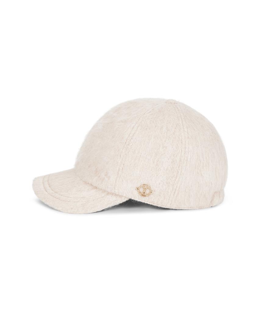 Bajal Va Curved Circle Logo Newsboy Cap Oatmeal