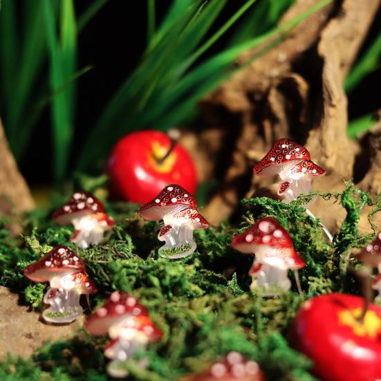 String Light Soft Operated Energy-saving Eye Lighting Battery Protection Flicker Free Realistic Mushroom