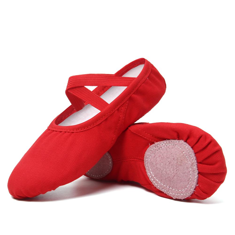 Chaussures de Ballet en toile à semelle souple pour filles, pantoufles de danse, chaussures de ballerine pour enfants, chaussures de danse pour femmes