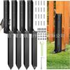 Kit de Anclaje para Poste de Valla – Soporte para Poste de Madera, Respaldo y Herramientas de Refuerzo para Vallas de Jardín y Exteriores