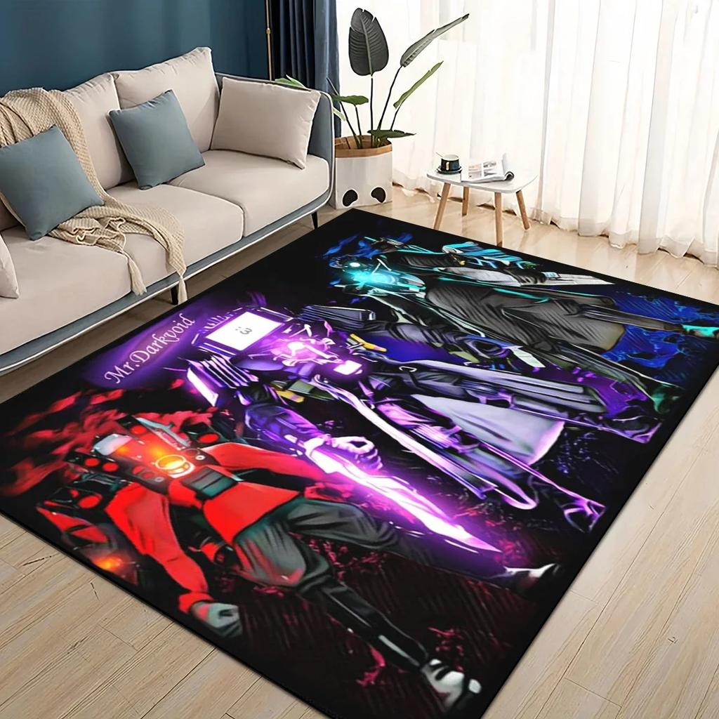 Speakerman 3D Skibidi Toilet Cameraman TVman Carpet Rug for Living Room Bedroom Home Sofa Decoration,Kids Non-slip Floor Mat