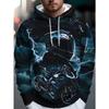 Men Women Motorcycle Rider Lightning 3D Print Hoodie Streetwear Biker Style Hooded Sweatshirt Casual Pullover Tops