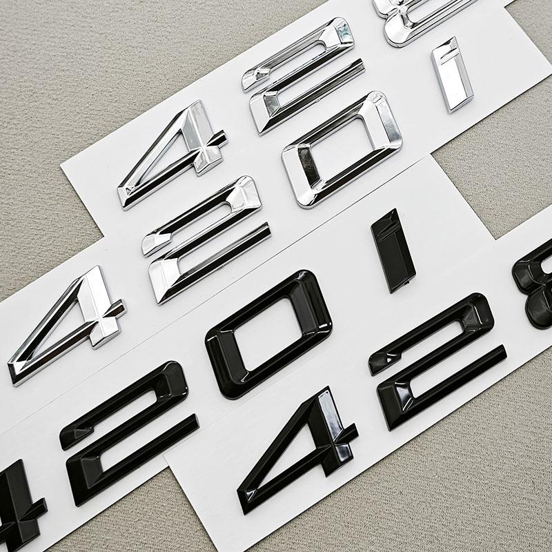 3D Car Letters Logo 428i 420i Badge Rear Trunk Badge Emblem Decals For BMW 4 Series 420i 428i F32 Tail Marking Accessories DN3