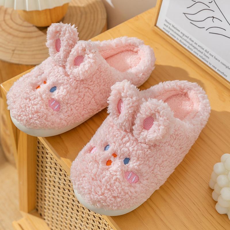 Katoenen pantoffels herfst en winter 2025 nieuw indoor huis antislip schattige pluche pantoffels winter