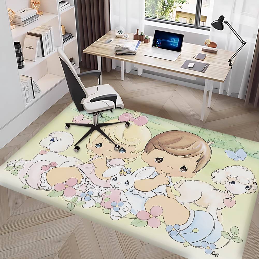 Precious Moments Cute Floor Mat Rectangle Anti-slip Home Soft Badmat Front Door Indoor Outdoor Mat Welcome Doormat