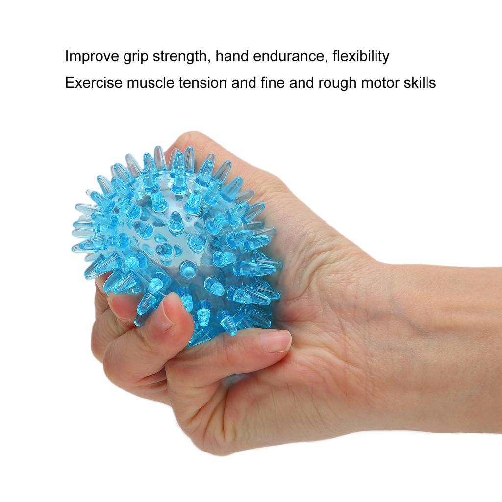 Spiky Ball Hollow Soft Transparent Strength Recovery Exercise Stress Relief Massage Ball for Hand Wrist Massage Finger Ball Practice