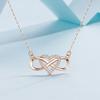 925 Silver Infinity Love Heart Pendant Necklace for Women Elegant Romantic Jewelry Gift