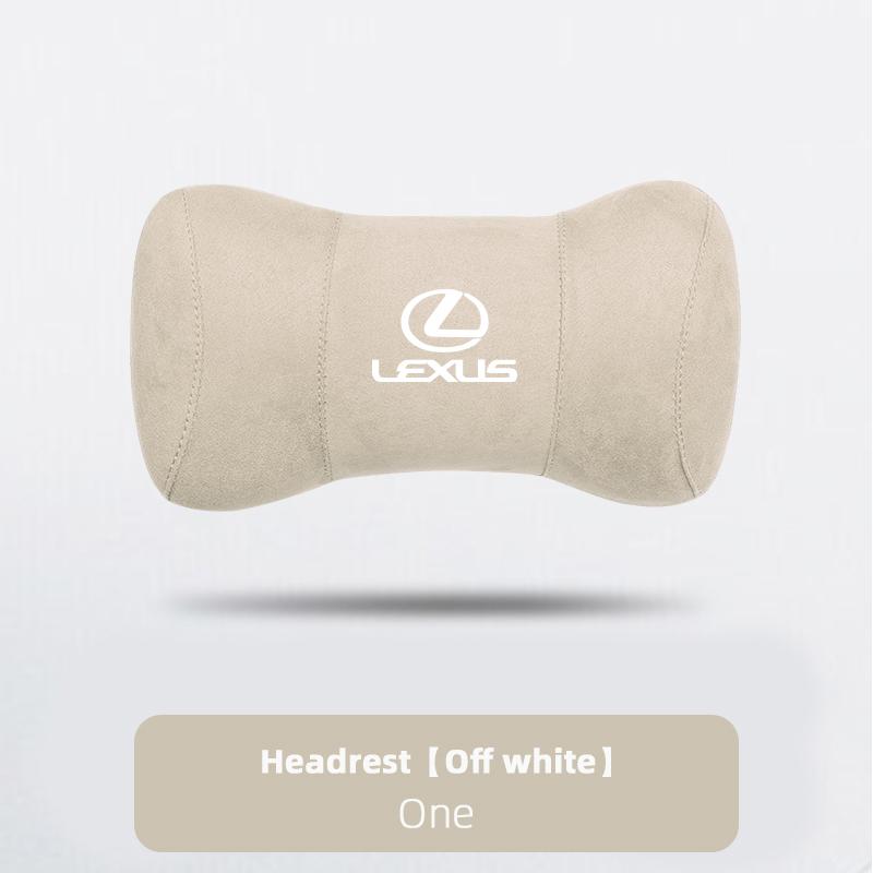 AEGHT1 Interior Stickers Suede Headrest Car Breathable Memory Foam Neck Pillow For Lexus RX300 IS200 IS250 ES350 Ct200h UX250h NX300h E
