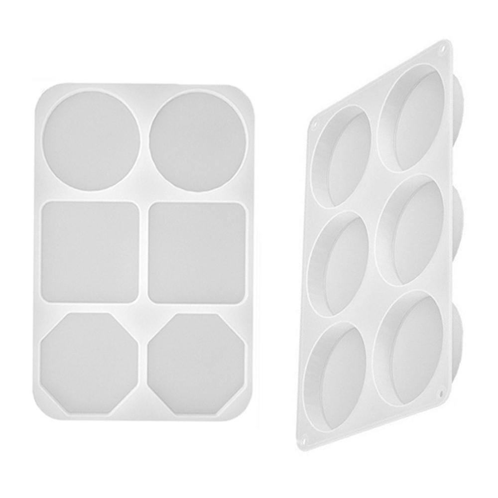 Easy To Use Creative Coasters Silicone Mold Round Handmade DIY Resin Crafts Reusable Geometric Epoxy Resin Mold Making Supplies
