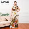 Robe d'été sans manches pour femmes, style bohème, grande taille, robes de plage, robes longues de bord de mer