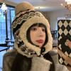 Warm Knitted Plush Hat Windproof Pullover Beanie Hat Fashion Ear Protection Hat Girls