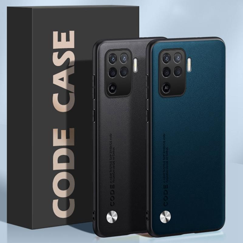 Luxus PU Bőr tok OPPO A94 4G F19 Pro hátlaphoz Matt Szilikon Telefontok OPPO Reno 5 Lite 5Lite Reno5 Lite 5F-hez