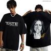 2026 Singer Tate Mcrae T8 Music T Shirts Mens Women Vintage Tshirt Summer Cotton Oversized Short Sleeve Tee Tops for Fans Gift