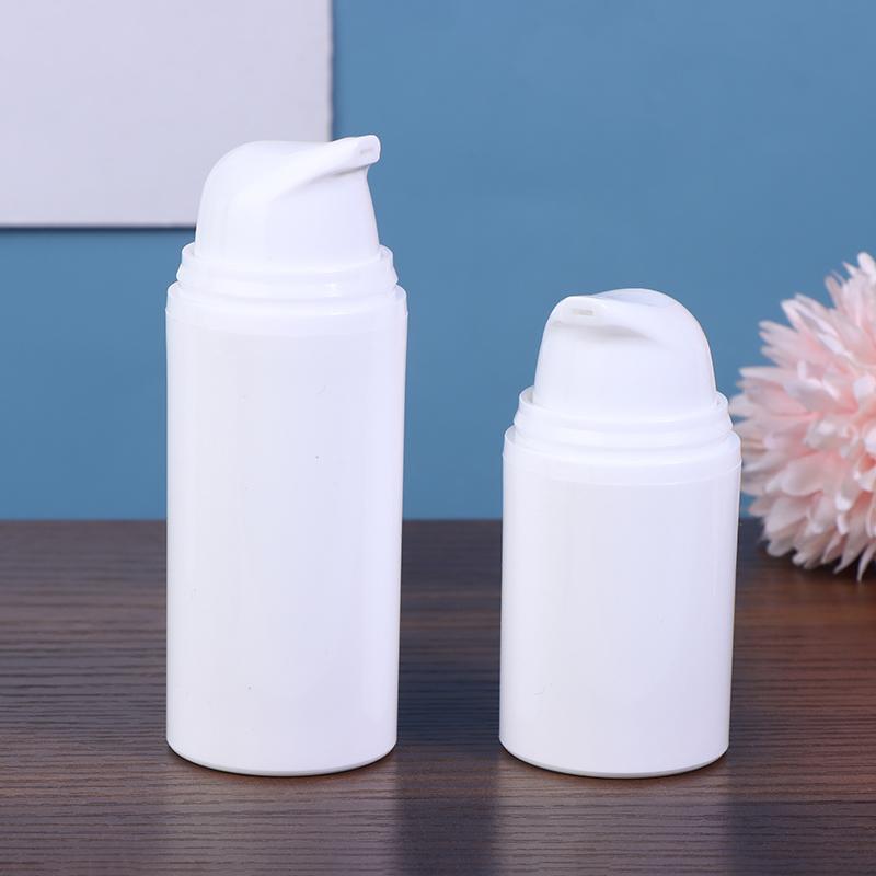 15 ml 30 ml 50 ml Plastic Reisflesjes Crème Herbruikbaar Wit Airless Pomp Emulsie Vacuüm Lotion Fles Make-up Cosmetica Voor Gel