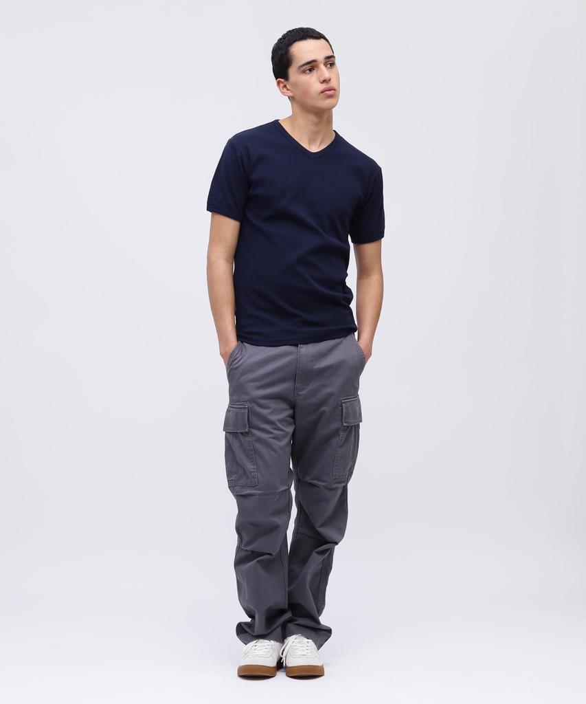 AVIREX DAILY RIB V-NECK TEE 6143501 Men's M Royal