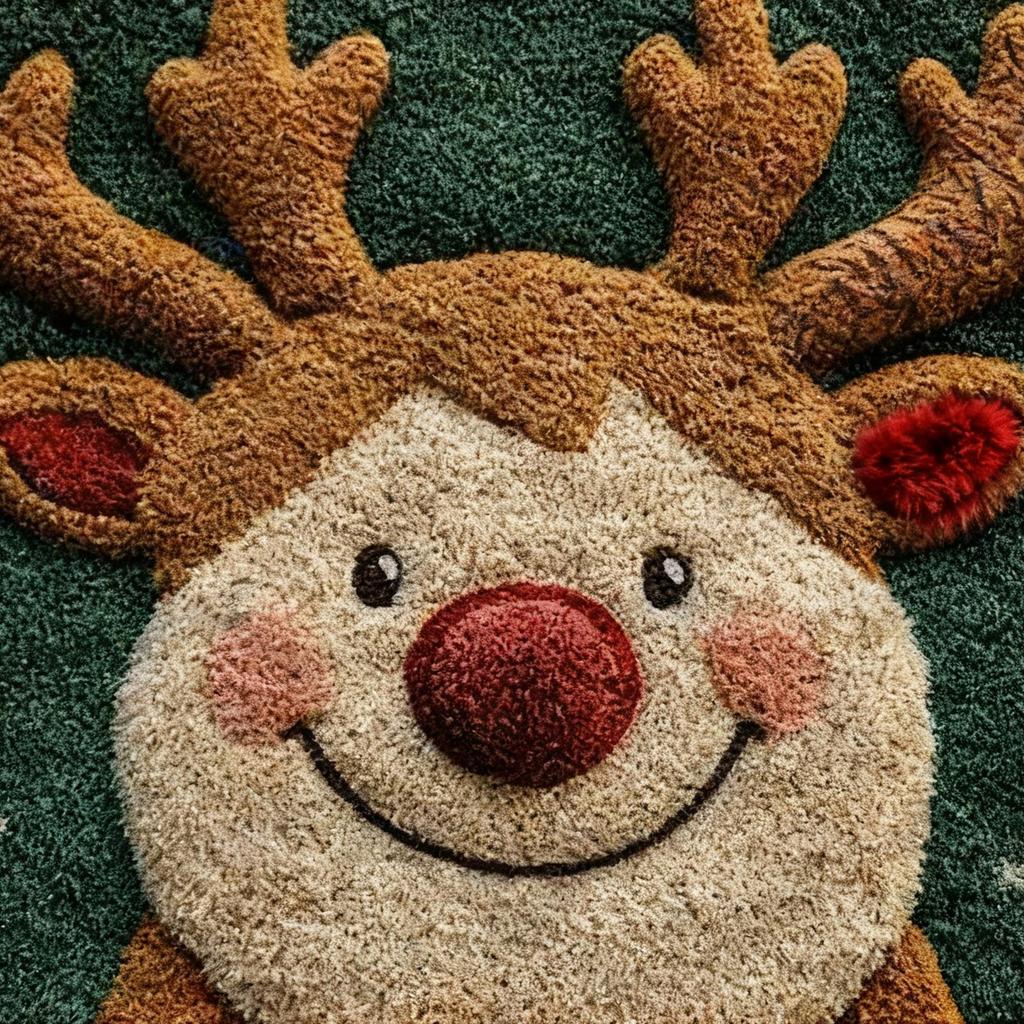 Christmas Door Mat Outdoor Non-Slip Reindeer Bathroom Doormat 23.6x15.7 Inch Washable Absorbent Christmas Outdoor Mat