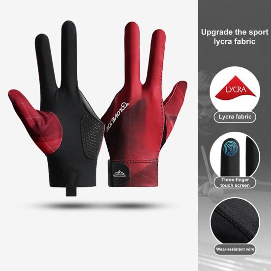 Breathable Billiards Gloves Enhanced Grip Left Right Hand Wear-resistant Anti-slip Stable Pole Billiards Gloves
