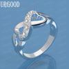 925 Sterling Silver AAA Zircon Heart-shaped Ring Fashion Charm Wedding Jewelry