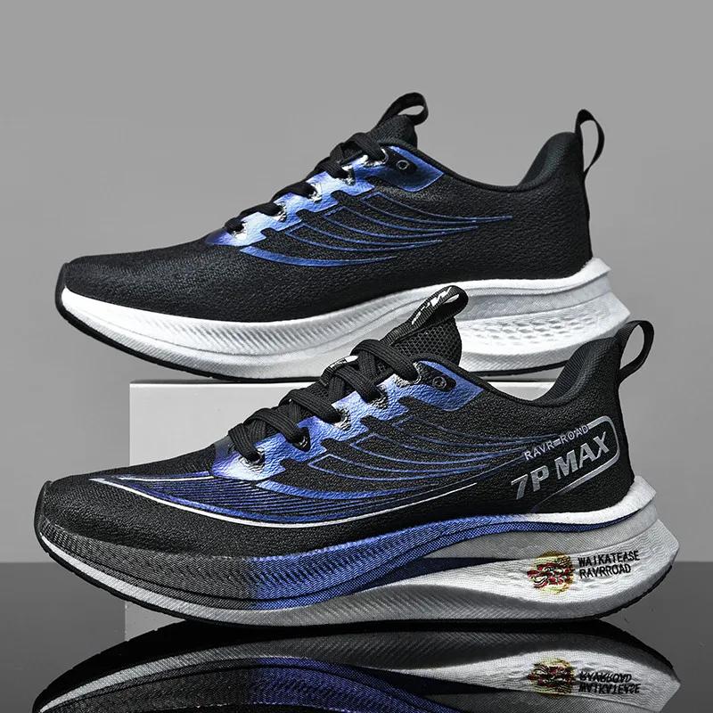 Marathon Air Cushion Carbon Plate Sports Running Shoes Men Breathable Lightweight Women Comfortable Nonskid Speciality Sneakers