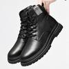 Winter Classic Men's Genuine Leather Boots Thick Sole High Top Shoes Men's Business Short Boots Cold Resistant Ankle Boots