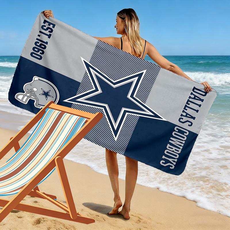 Dallas Cowboys mintás Strandtörölköző, Nagy Puha Gyorsan Száradó Törölköző Strandoláshoz Kempingezéshez Úszáshoz