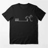 La Linea The Line Osvaldo Cavandoli TV Print Ladies T-shirt Casual Basics O-collar Black Shirt Short Sleeve Ladies T-shirts