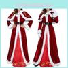 Elegant Deluxe Mrs. Santa Costume For Adults In Luxurious Soft Corduroy Fabric